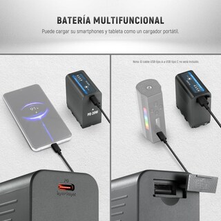 Foto 4 | Foto 4 | Baterías Recargables Neewer Np-f970 7800mah En Negro Con Carga Rápida Tipo C Para Videocámaras Y Mon