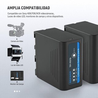 Foto 6 | Foto 6 | Baterías Recargables Neewer Np-f970 7800mah En Negro Con Carga Rápida Tipo C Para Videocámaras Y Mon