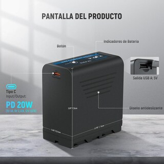 Foto 8 | Foto 8 | Baterías Recargables Neewer Np-f970 7800mah En Negro Con Carga Rápida Tipo C Para Videocámaras Y Mon
