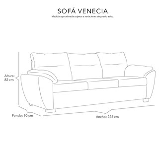 Foto 5 | Foto 5 | Sala Dicasa Venecia Color Negro 3 Piezas (sofá  Love Y Sillón)