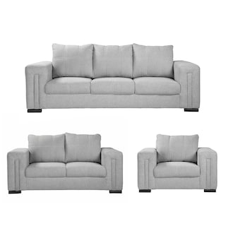 Foto 1 | Foto 1 | Sala Dicasa Taos Color Plata 3 Piezas (sofá  Love Y Sillón)