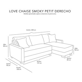 Foto 8 | Foto 8 | Love-chaise Derecho Dicasa Smoky Petit Color Negro