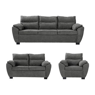 Foto 1 | Foto 1 | Sala Dicasa Venecia Color Gris Oscuro 3 Piezas (sofá  Love Y Sillón)