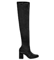Botas Altas Exterior Gamuza Color Negro Para Mujer De Rbcollection