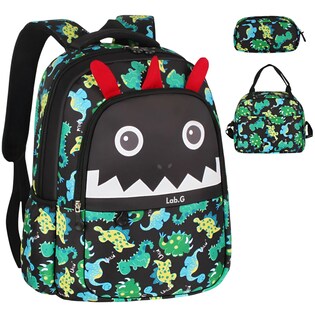 Foto 1 | Foto 1 | Mochila Niños 3piezas Con Locnhera Y Lapicera Estampado Negro Y Verde
