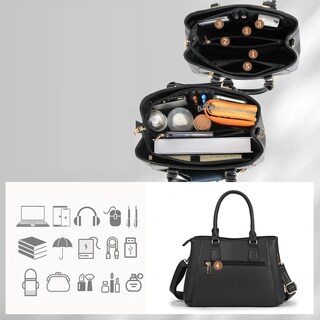 Foto 5 | Foto 5 | ''bolso Tote Para Mujer En Pu Para Laptop 15.6 Pulgadas Negro Negro ''