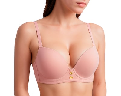 Foto 2 | Foto 2 | Brasier Paqx2 Lilipink Tipo Strapless En Algodón Grye M+coral Copa Tipo B