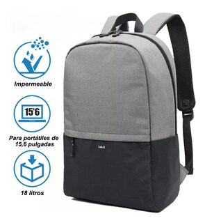 Foto 2 | Foto 2 | Mochila De Estudiante  Mochila Para Laptop  Capacidad De 18 L Negro Con Gris