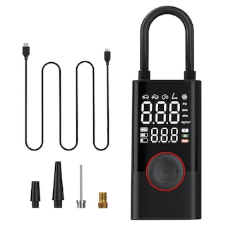 Foto 1 | Foto 1 | Compresor De Aire Digital Portátil Para Inflar Neumáticos Negro Con Pantalla Led Y Apagado Automático