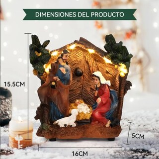 Foto 4 | Foto 4 | Figura Decorativa Navideña De Cm-top Pesebre Con Luces