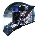 Casco Roda Drift Negro Space Man Cerrado Svs Negro