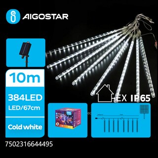 Foto 1 | Foto 1 | Guirnaldas De Luces Led Solares 16pcs 10m Navidad Adornos Blanco