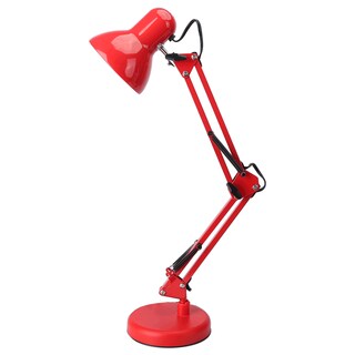 Foto 1 | Foto 1 | Lámpara De Escritorio Metal Brazo Giratoria 360° Doblar Rojo Rojo