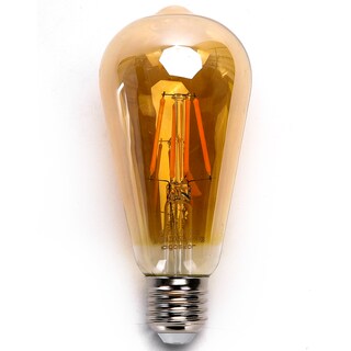 Foto 1 | Foto 1 | Lampara Foco Vintage Led Ahorrador St64 E27 8w 10pcs Ámbar Luz Amarilla