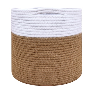 Foto 1 | Foto 1 | Cesta De Cuerda De Algodónperfect Space Modelo Cc25 (30x30 Cm  Plegable  Arpillera Mixta Blanco  Decoración Moderna  Interior/ho