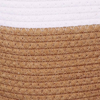 Foto 3 | Foto 3 | Cesta De Cuerda De Algodónperfect Space Modelo Cc25 (30x30 Cm  Plegable  Arpillera Mixta Blanco  Decoración Moderna  Interior/ho