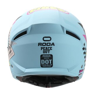 Foto 5 | Foto 5 | Casco Roda Booster Azul Mate Peace Out Mica Humo Abatible Svs Azul