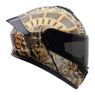 Foto 2 | Foto 2 | Casco Roda Force Oro Engine Abatible Mica Humo Svs Dorado