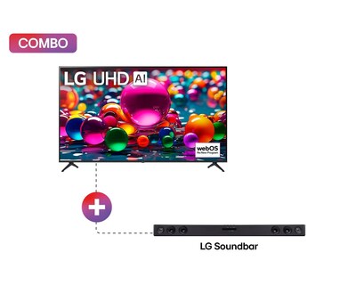 Foto 1 | Foto 1 | Pantalla 75 Pulgadas Lg Uhd Ai Ua8000 4k Smart Tv 2025 + Lg Soundbar Barra De Sonido Lg Sk1d 2.0 Canales