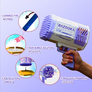 Foto 5 | Foto 5 | Máquina De Burbujas Petrella Bubble Gun Con Luces Led Para Niños - Venta Internacional.