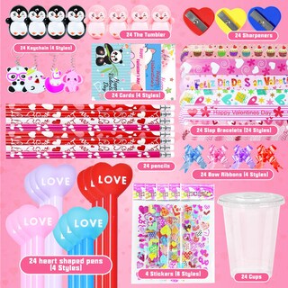 Foto 4 | Foto 4 | Tarjetas De San Valentín Para Niños Y Escuelas  Paquete De 24 Con Papelería - Venta Internacional.