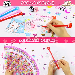 Foto 5 | Foto 5 | Tarjetas De San Valentín Para Niños Y Escuelas  Paquete De 24 Con Papelería - Venta Internacional.