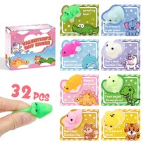 Tarjetas De San Valentín Yeiukael Para Niños Con Animales Blandos  32 Paquetes - Venta Internacional.