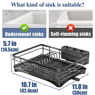 Foto 5 | Foto 5 | Estante Para Secar Platos Sntd Para Cocina Con Escurridor Y Soporte Para Utensilios - Venta Internacional.