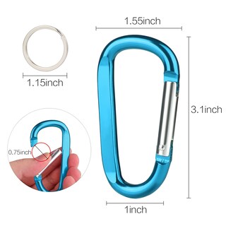 Foto 2 | Foto 2 | Clip Para Llavero Con Forma De Anillo En D De Aluminio  6 Unidades  Carabiner Camptek - Venta Internacional.