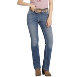 Jeans Vaquero Wrangler Mujer High Rise Corte Bota 579 Multicolor