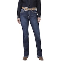 Jeans Vaquero Wrangler Mujer High Rise Corte Bota 927 Multicolor