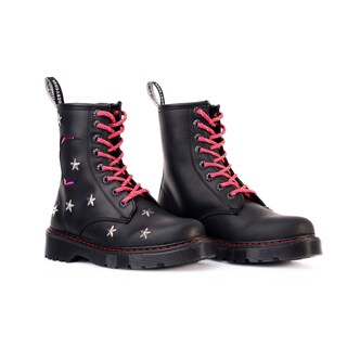 Foto 3 | Foto 3 | Botas Offlander  Tipo Militar  Piel Crazy  Negro  Luna Y Estrellas