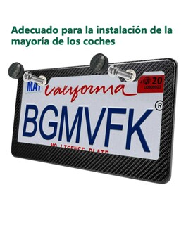 Foto 3 | Foto 3 | Porta Placas Auto Adecuado Para El Montaje De La Placa De Matrícula Delantera Y Trasera Inoxidable Impermeable Y Resistente A La
