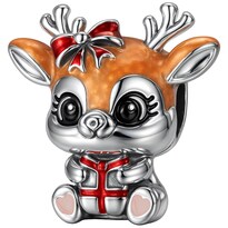 Charm Reno Navidadventdepot Mxxcq-001 1 Pieza Plata S925 Chapa Muticolor