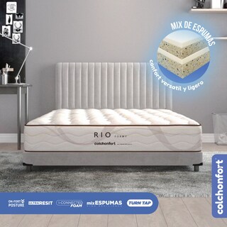 Foto 3 | Foto 3 | Colchonfort Colchón Rio  Queen Size 16 Cm Confort Mix De Espumas