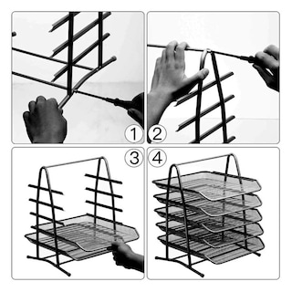 Foto 6 | Foto 6 | Charola Organizador Metalica Escritorio Bandeja De 5 Niveles