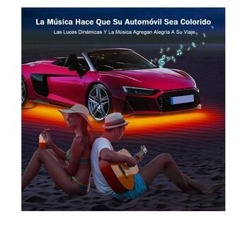 Foto 2 | Foto 2 | Coche Chasis Luces Juego De 4 Tira Led Rgb Para Tubo De Auto