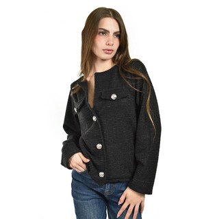 Foto 1 | Foto 1 | Blazer Con Textura Tweed Roman Fashion /juvenil 8067 (negro) Negro