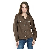 Blazer Con Textura Tweed Roman Fashion /juvenil  8067 (cafe) Cafe