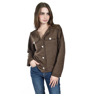 Foto 5 | Foto 5 | Blazer Con Textura Tweed Roman Fashion /juvenil  8067 (cafe) Cafe