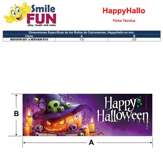 Foto 5 | Foto 5 | Calcomanías Fiesta Halloween Ventdepot Mxhaw-010 10 Piezas 4 Diseños Multicolor