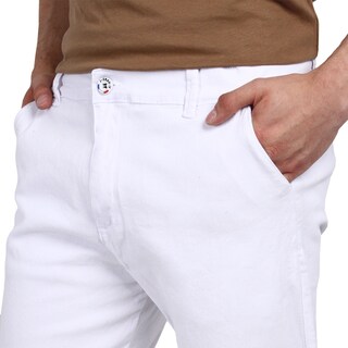 Foto 3 | Foto 3 | Pantalon De Gabardina Recto Slim Blanco