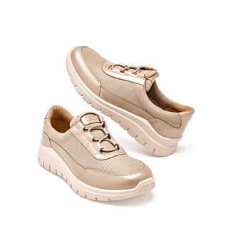 Foto 2 | Foto 2 | Tenis Urbano Flexi Dorado Dama