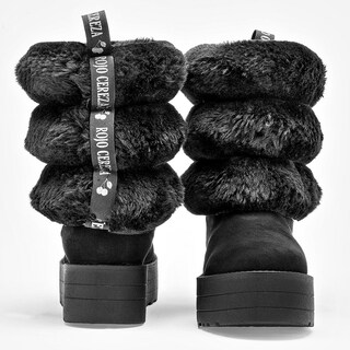 Foto 3 | Foto 3 | Bota Casual Rojo Cereza Negro Dama