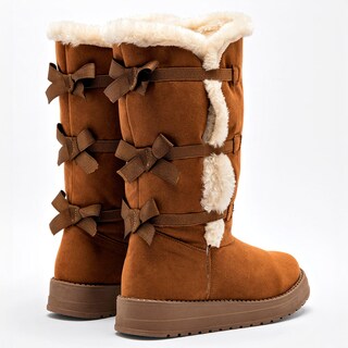 Foto 4 | Foto 4 | Bota Larga Rojo Cereza Café Dama