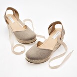 Alpargata Cuña Moramora Beige Dama