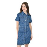 Vestido Camisero De Mezclilla Roman Fashion /juvenil 14501 (azul Medio) Azul