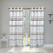 Cortinas Selene Tipo Organza Luciana Kaki