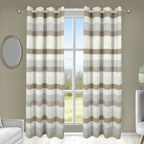 Cortinas Selene Tipo Lino Traslucido Berlín Kaki