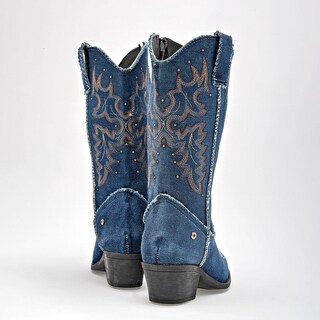 Foto 6 | Foto 6 | Bota Vaquera Moramora Azul Dama
